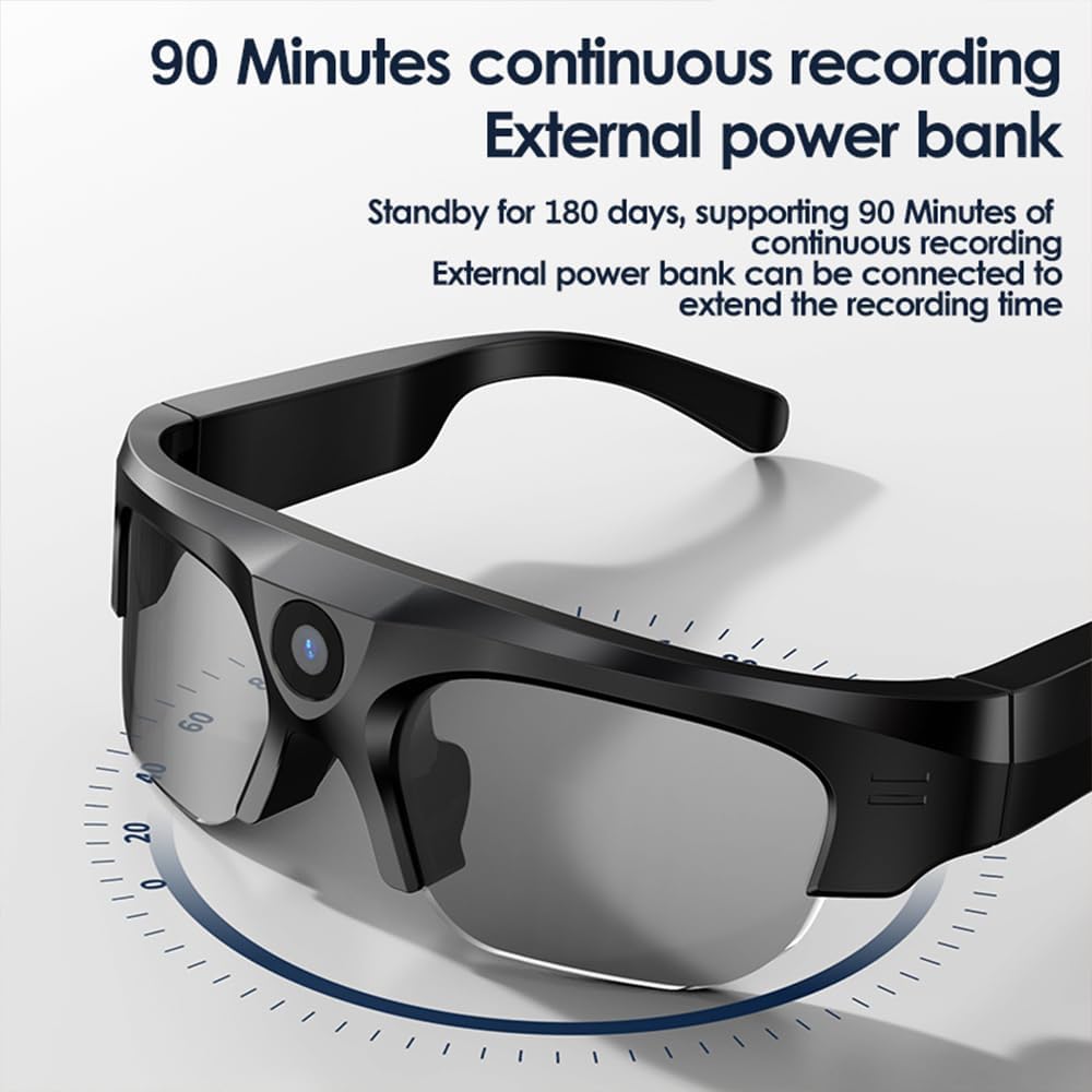 Lentes De Cmara 4k Lentes De Sol Inteligentes Ai 2025 Con Cmara Gafas De Video Con Proteccin Uv Para Actividades Al Aire Libre Y Viajes Cmaras De Video Deportivas Y De Accin Lente